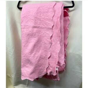 Lilly Pulitzer Baby Pink Matelasse Cover Full/Queen embroidered butterfly rose